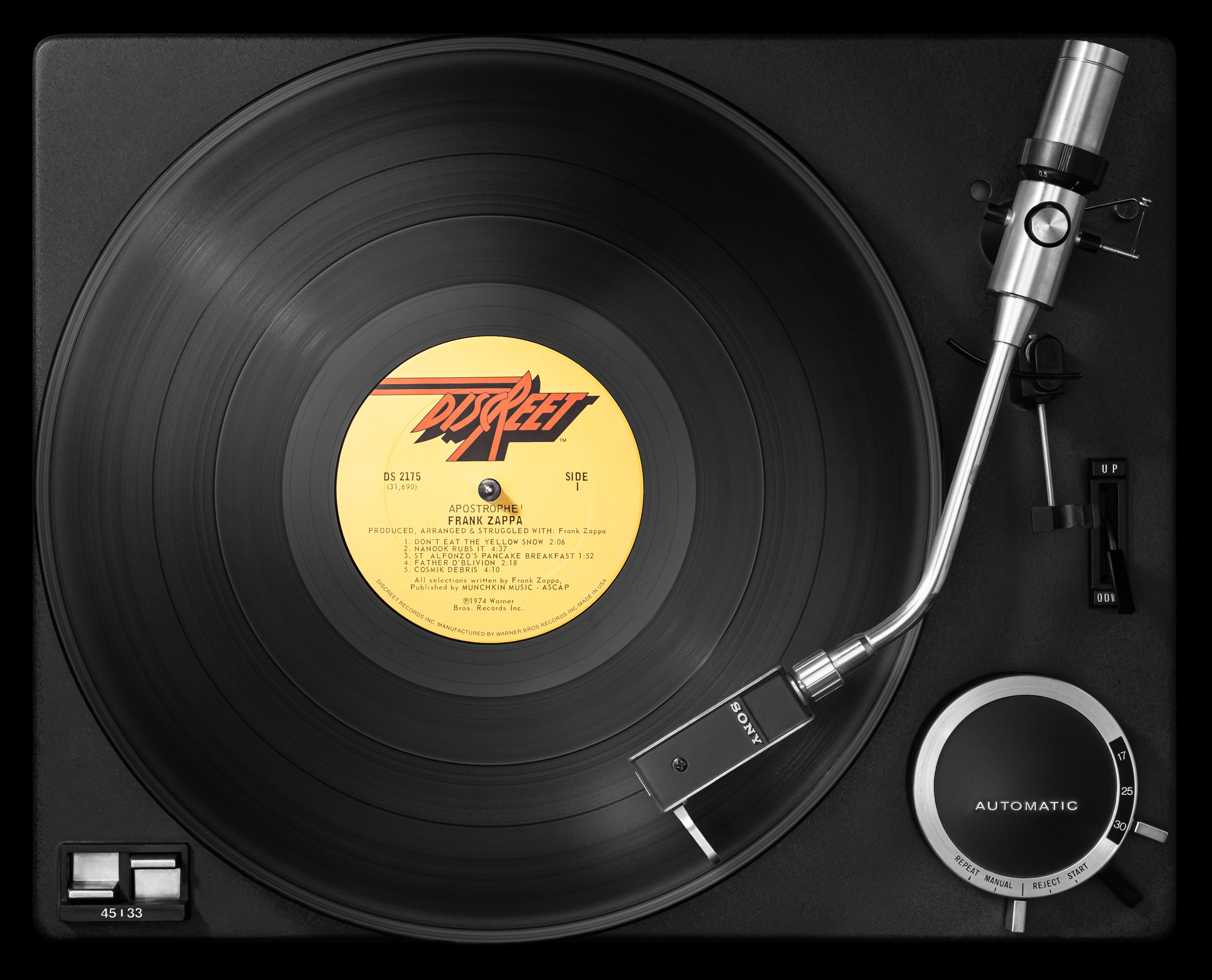 Vinylography No. 10 Frank Zappa Apostrophe on Sony PS 5520